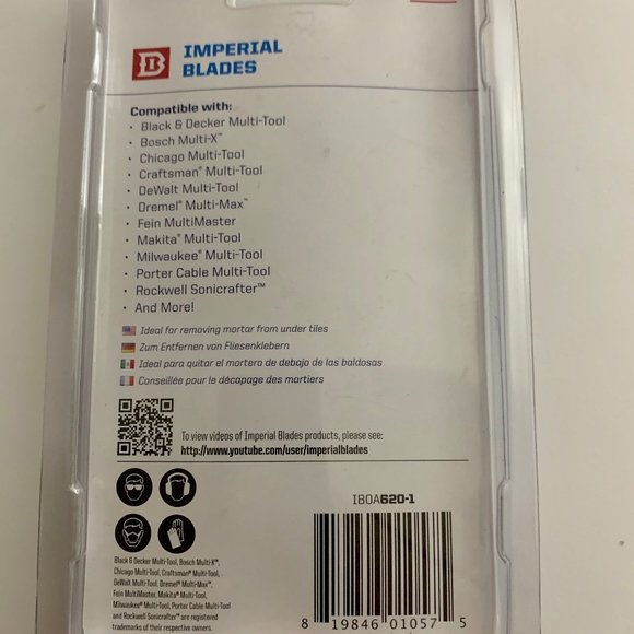 Mortar Blade Carbide Grit 3-1/8 Inch IBOA620 NIB 819846010575 IMPERIAL BLADES ** - Picture 3 of 3